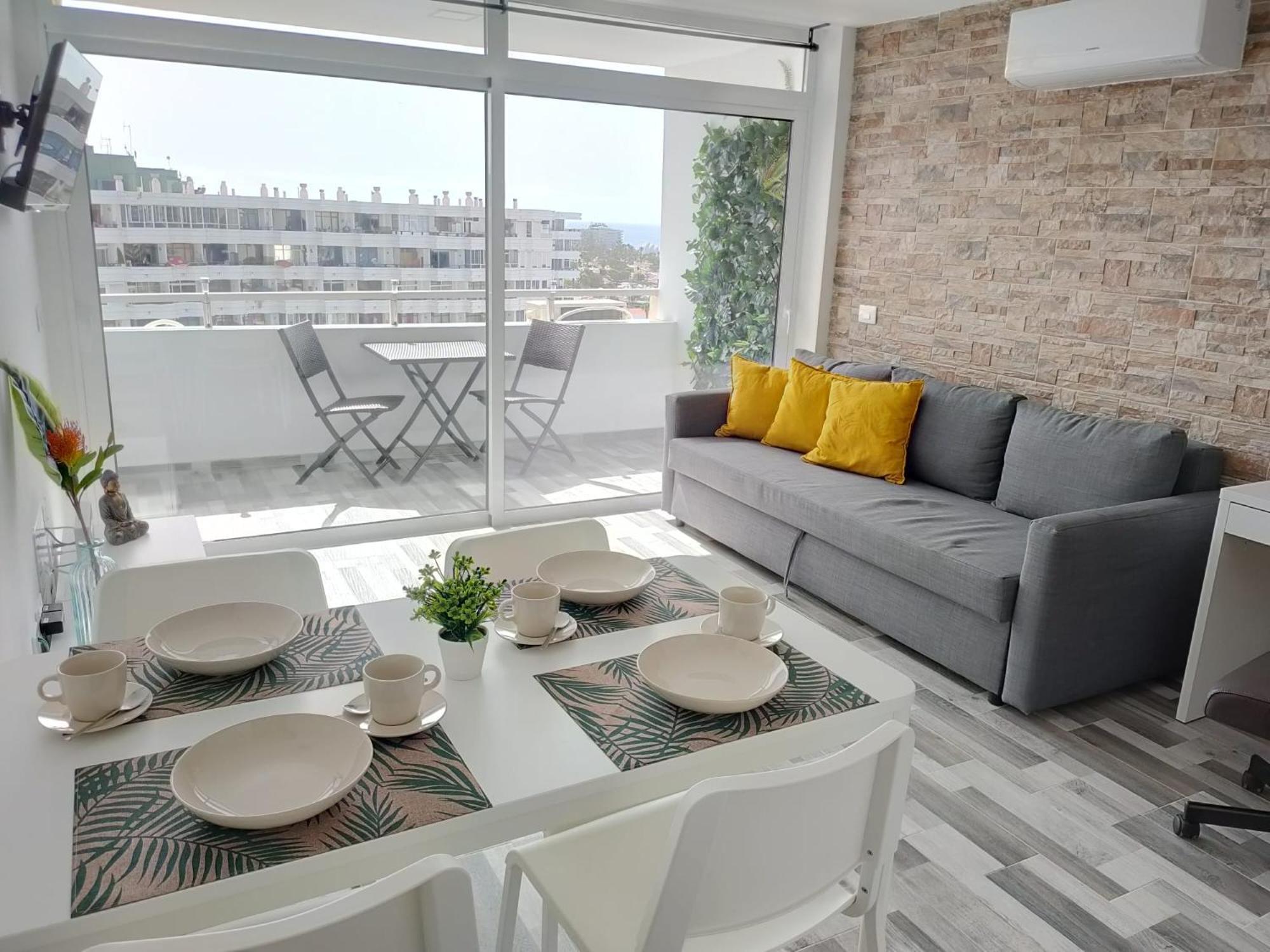 Blue Sky, Apartamento Vista Oceano ปลายา เดล อิงเกลส ภายนอก รูปภาพ
